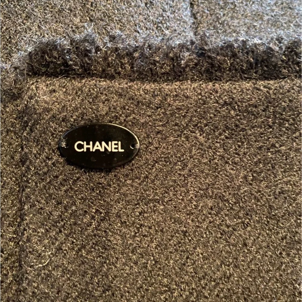 Chanel Black Wool Trench Coat size 38 - Picture 7 of 8